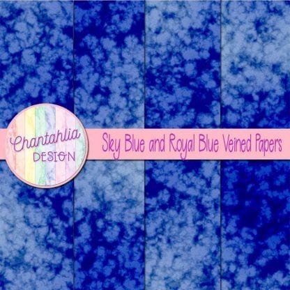 free sky blue and royal blue veined papers