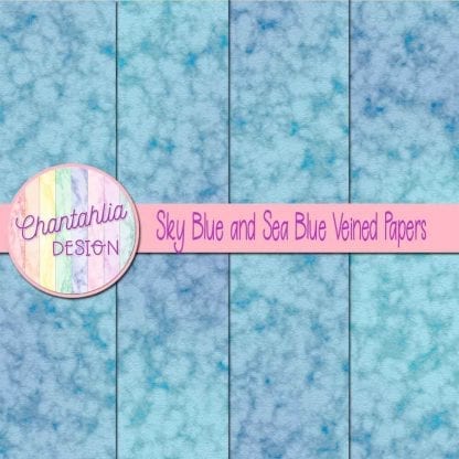 free sky blue and sea blue veined papers