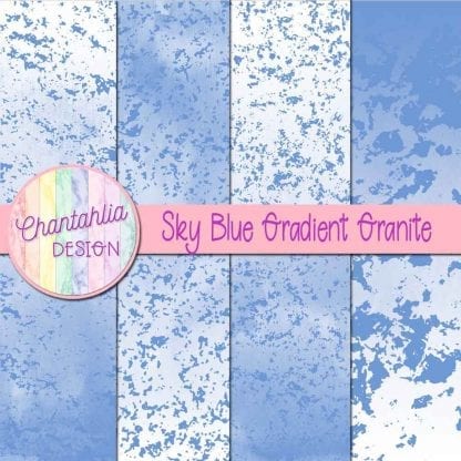 Free sky blue gradient granite digital papers