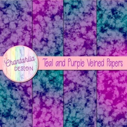 free teal and purple veined papers