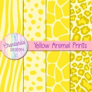 free yellow animal prints