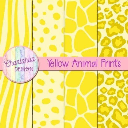 free yellow animal prints