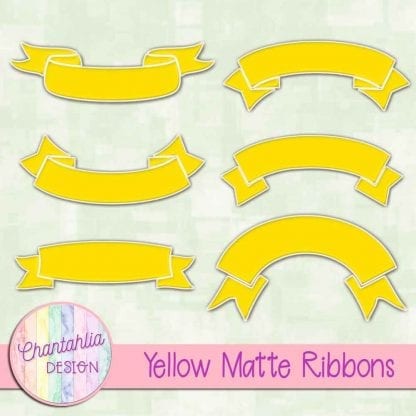 free yellow matte ribbons