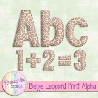 Free beige leopard print alpha