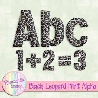 Free black leopard print alpha