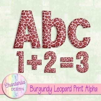 Free burgundy leopard print alpha