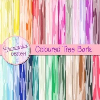 Free digital papers featuring a coloured tree bark design