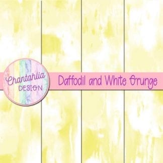 Free daffodil and white grunge digital papers