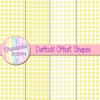 daffodil offset shapes digital papers