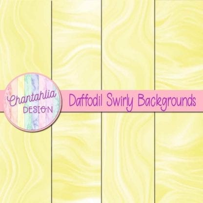 Free daffodil swirly backgrounds digital papers
