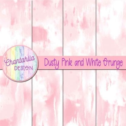 Free dusty pink and white grunge digital papers