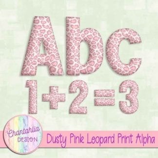 Free dusty pink leopard print alpha