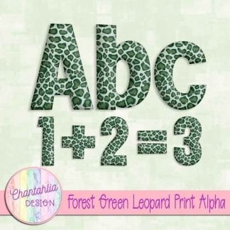 Free forest green leopard print alpha
