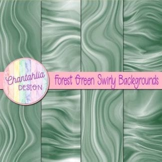 Free forest green swirly backgrounds digital papers