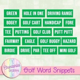 Free word snippets in a Golf theme