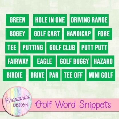 Free word snippets in a Golf theme