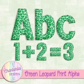 Free green leopard print alpha