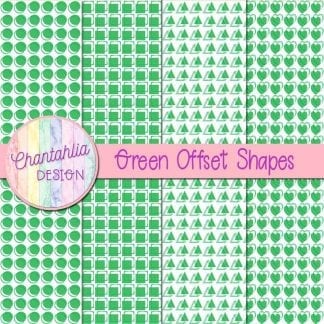 green offset shapes digital papers