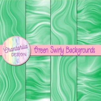 Free green swirly backgrounds digital papers