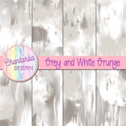 Free grey and white grunge digital papers