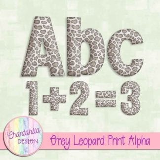 Free grey leopard print alpha