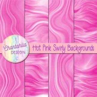 Free hot pink swirly backgrounds digital papers