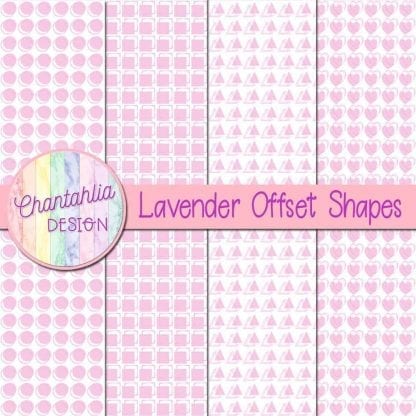 lavender offset shapes digital papers