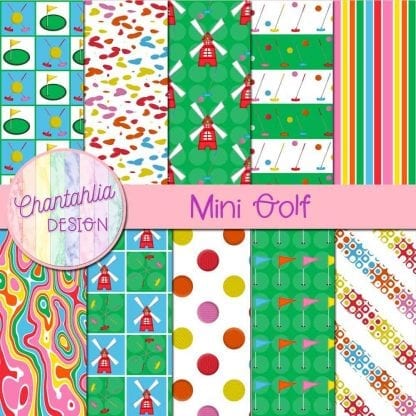 Free digital papers in a Mini Golf theme.