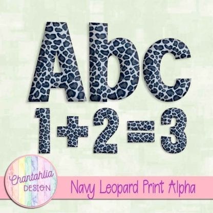 Free navy leopard print alpha