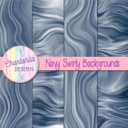 Free navy swirly backgrounds digital papers