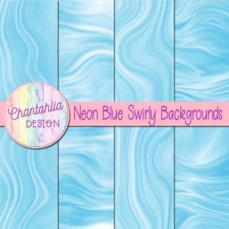 Free neon blue swirly backgrounds digital papers