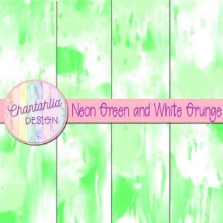 Free neon green and white grunge digital papers