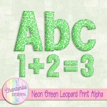 Free neon green leopard print alpha