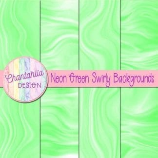 Free neon green swirly backgrounds digital papers