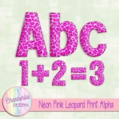 Free neon pink leopard print alpha