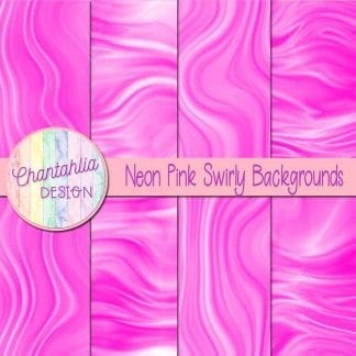 Free neon pink swirly backgrounds digital papers