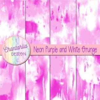 Free neon purple and white grunge digital papers