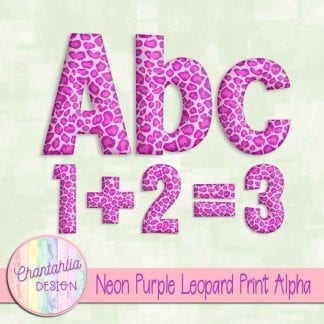 Free neon purple leopard print alpha