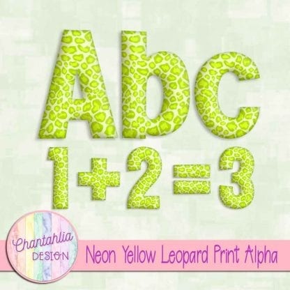 Free neon yellow leopard print alpha