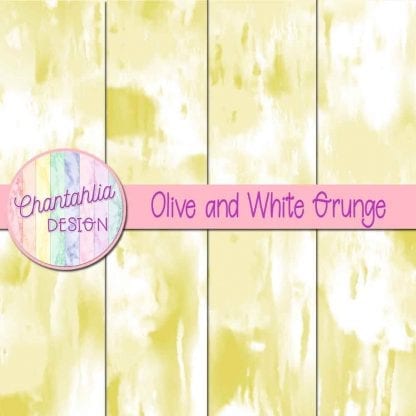 Free olive and white grunge digital papers