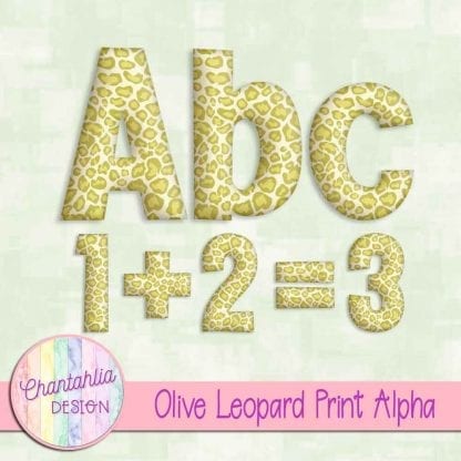 FRee olive leopard print alpha