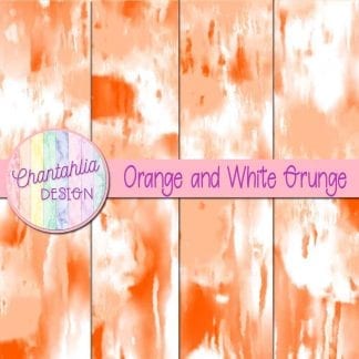 Free orange and white grunge digital papers