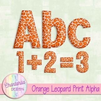 Free orange leopard print alpha