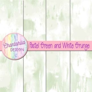 Free pastel green and white grunge digital papers