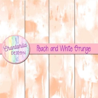 Free peach and white grunge digital papers