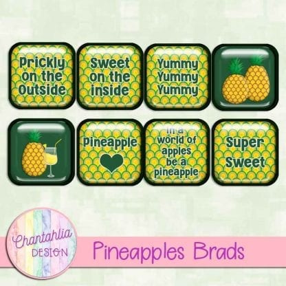 Free brads in a Pineapples theme