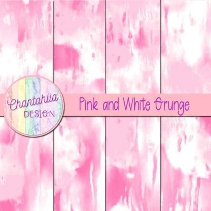Free pink and white grunge digital papers