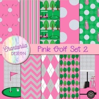 Free digital papers in a Pink Golf theme