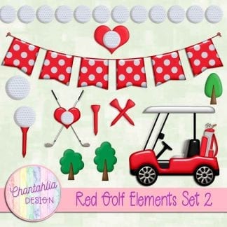 Free design elements in a Red Golf theme