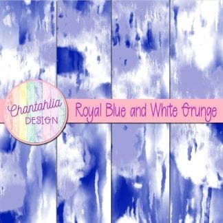 Free royal blue and white grunge digital papers